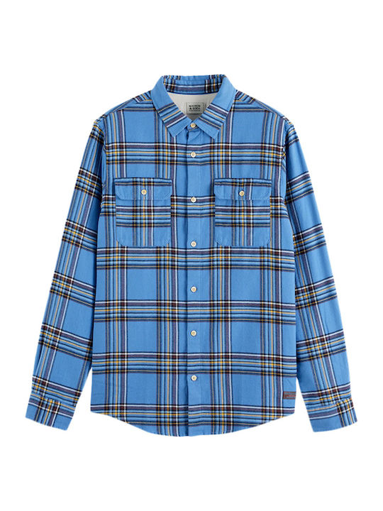 Scotch & Soda Flanell Hemd Yellow, Blue, Bordeaux