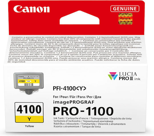 Canon PFI-4100 Original InkJet Printer Ink Yellow (6780C001)