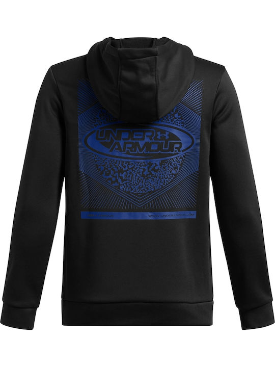 Under Armour Fleece Παιδικό Φούτερ με Κουκούλα και Τσέπες Μαύρο Under Armour Fleece Παιδικό Φούτερ με Κουκούλα και Τσέπες Μαύρο