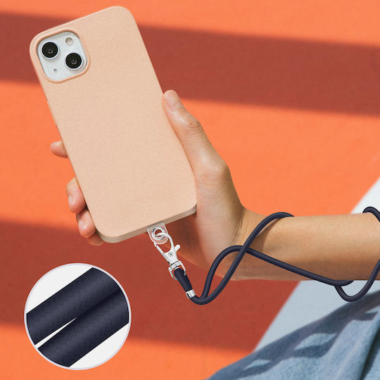 Universelle Smartphone-Kordel Geflochtenes Nylon Etui 90cm Dunkelblau
