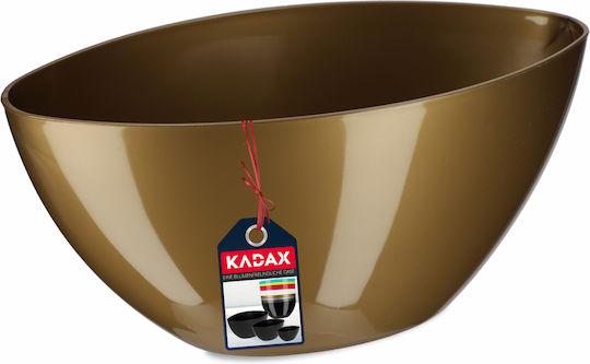 Kadax Blumentopf 30cm Oval Pflanze Kunststoff Gold