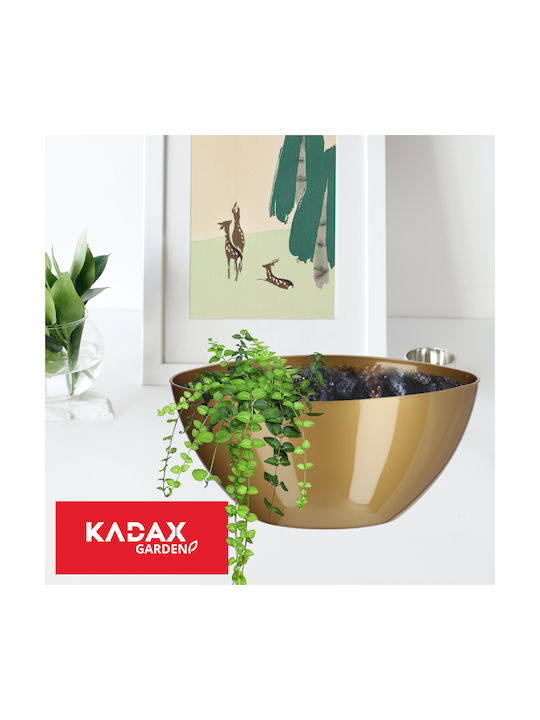 Kadax Flower Pot 30cm Oval Plant Plastic Gold