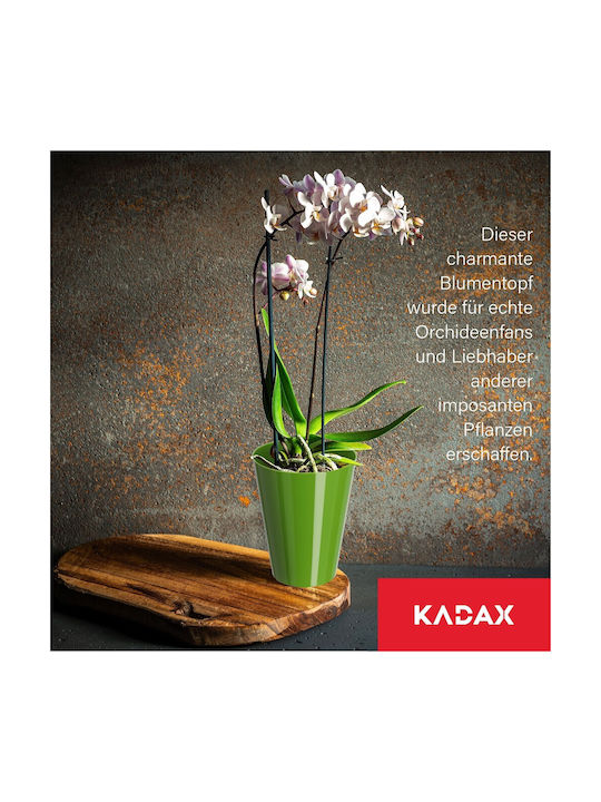Kadax Orchid Pot Cover Plastic Flower Pot 13cm Green