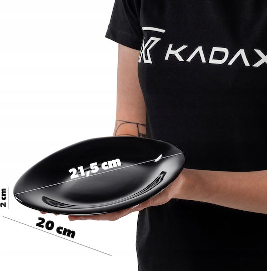 Kadax Dessert Plate 21cm Cake Plates Black Set 3