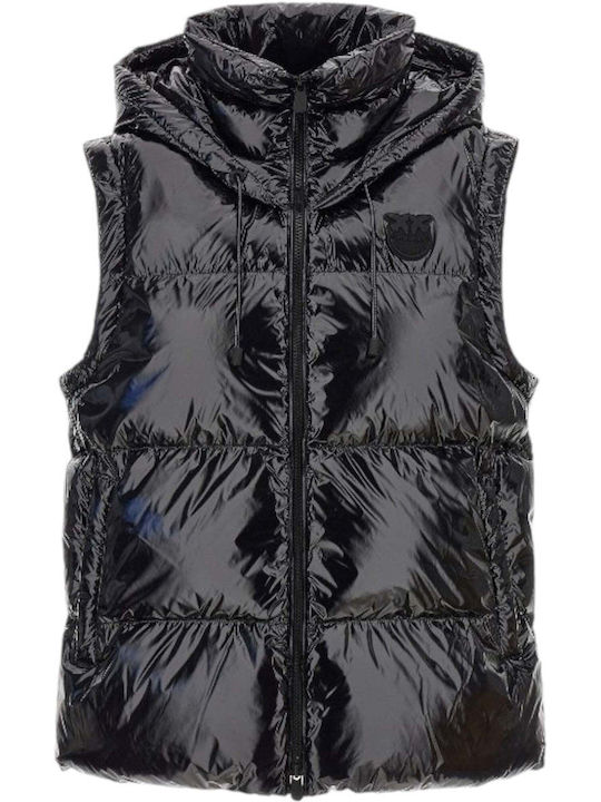 Pinko Women's Short Puffer Jacket for Winter with Hood Black