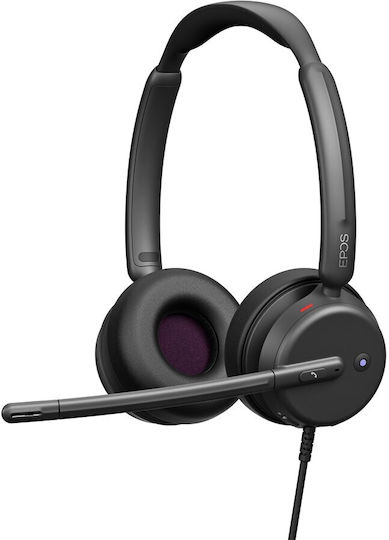 Epos Impact 460T UC/MS На ушите Мултимедийни слушалки с микрофон и връзка USB-A / USB-C в Черен цвят