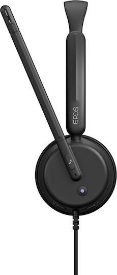 Epos Impact 460T UC/MS На ушите Мултимедийни слушалки с микрофон и връзка USB-A / USB-C в Черен цвят