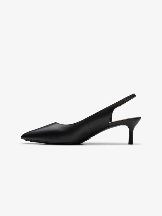 Clarks Leather Black Medium Heels