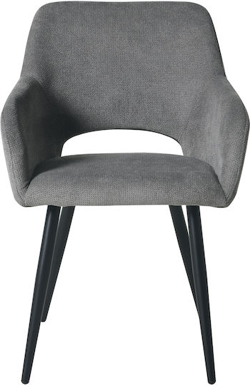 Tiyana Dining Room Fabric Armchair Grey 60.5x55x83cm