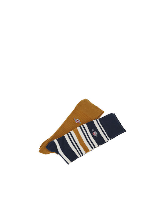 Gant Men's Socks Blue Mustard 2Pack