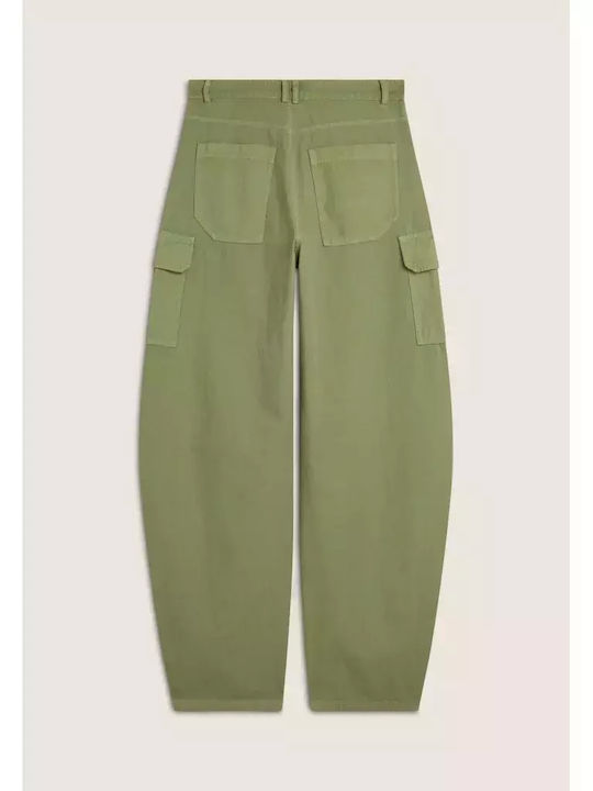 Freddy Women's Fabric Cargo Trousers Khaki
