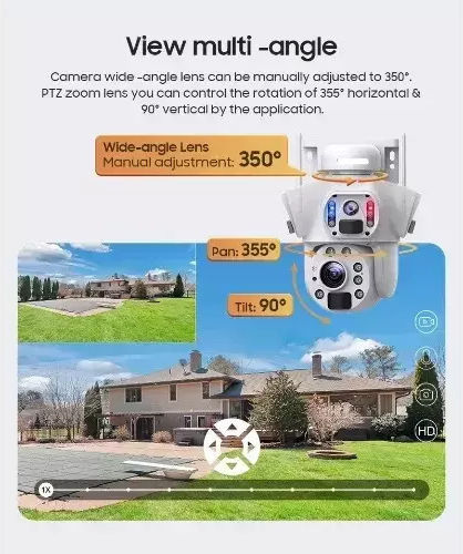 Andowl F599 IP Cameră de Supraveghere 4K Rezistentă la apă Pe baterii cu Comunicare Bidirecțională