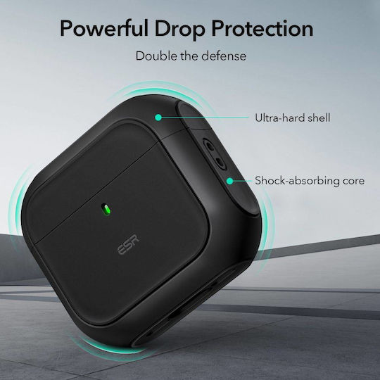 ESR Orbit Halolock Magsafe Hülle Silikon in Schwarz Farbe für Apple AirPods 4
