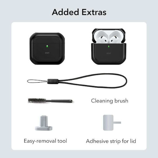 ESR Orbit Halolock Magsafe Hülle Silikon in Schwarz Farbe für Apple AirPods 4
