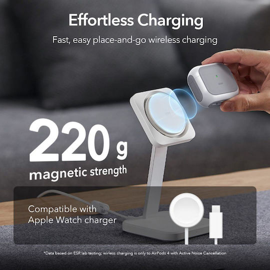 ESR Orbit Halolock Magsafe Hülle Silikon in Weiß Farbe für Apple AirPods 4