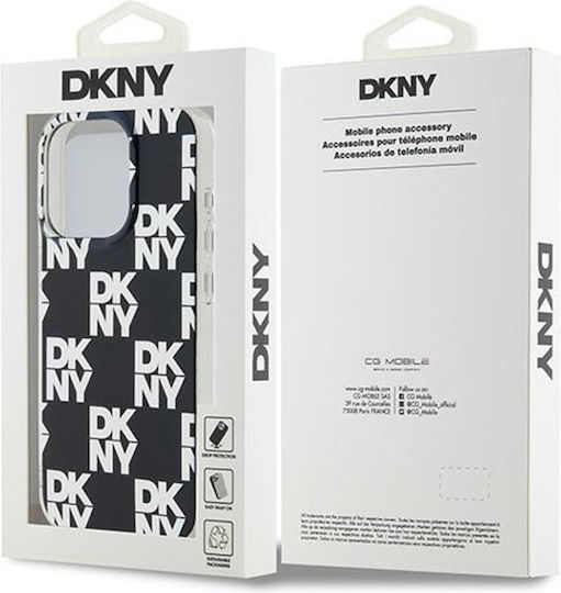 DKNY Pattern Back Cover Plastic Negru (iPhone 15 Pro Max)