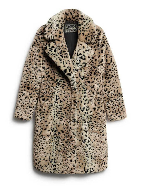 Women's ANIMAL Coat with Fur Details