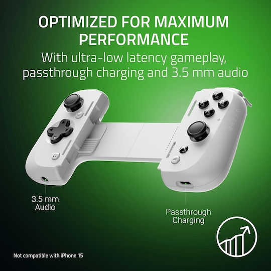 Razer Kishi V2 Pro Ενσύρματο Gamepad για Android Λευκό