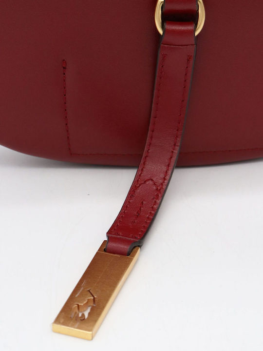 Ralph Lauren Leather Women's Bag Shoulder Burgundy