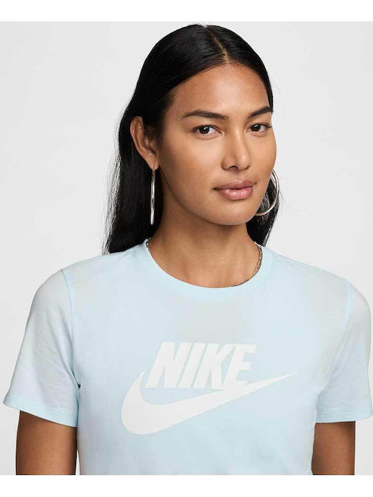 Sportswear Essentials Damen Sportlich Crop T-Shirt Hellblau