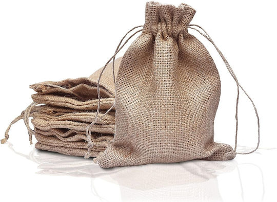 Mizoo Fabric Christmas Pouch for Gift Brown 9x7cm.