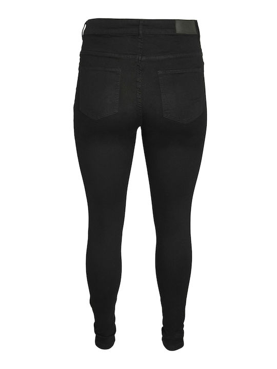 High Waist Women's Jean Trousers in Skinny Fit Black