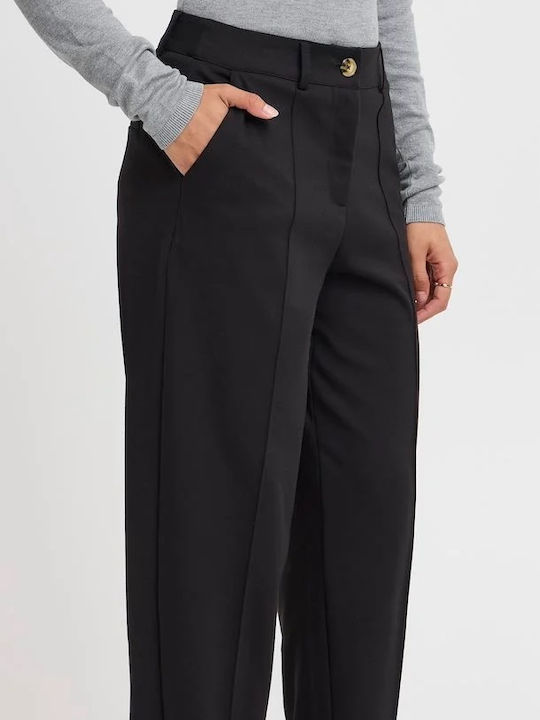 Damen Stoff Hose Black