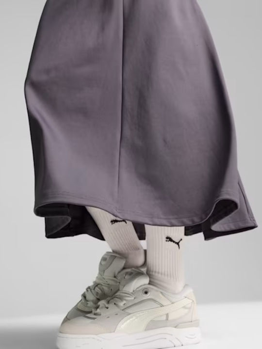 Summer Maxi Athletic Sleeveless Dress Galactic Grey