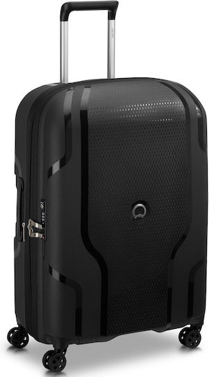 Delsey Expandable Large Travel Suitcase Black with 4 Wheels Height 70cm