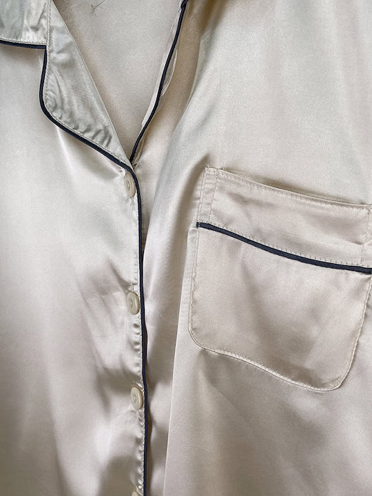 Topaki Winter Women's Pyjama Set Beige