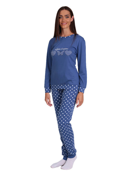 Lydia Creations Winter Women's Pyjama Set Cotton Ciell