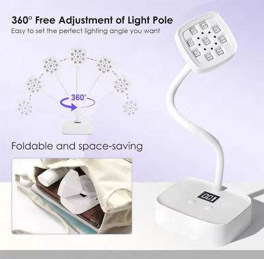 Rechargeable Nail Lamp UV LED 27W White LCH-019