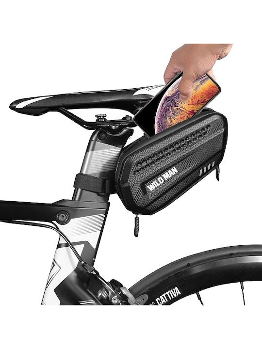 Wildman Gears ES7 Bicycle Saddle Bag Black