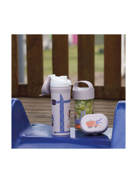 Koziol Organic Plastic Leak-Proof Water Bottle 8.5x7.5x20.5 cm 500ml Grey