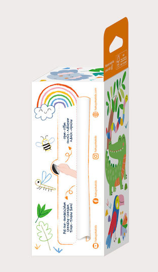 Drawing Roll Kit 2 M Includes Stickers 4 Wax Colored Pencils Safari Haku Yoka