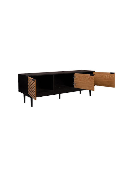 TV Stand Brooklyn Black-Natural L140xD40xH50cm