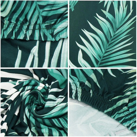 Husă Elastică Scaun Green Floral 1buc