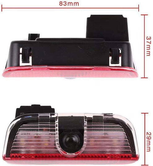 Set de 2 lămpi LED pentru uși compatibile cu logo-ul VW