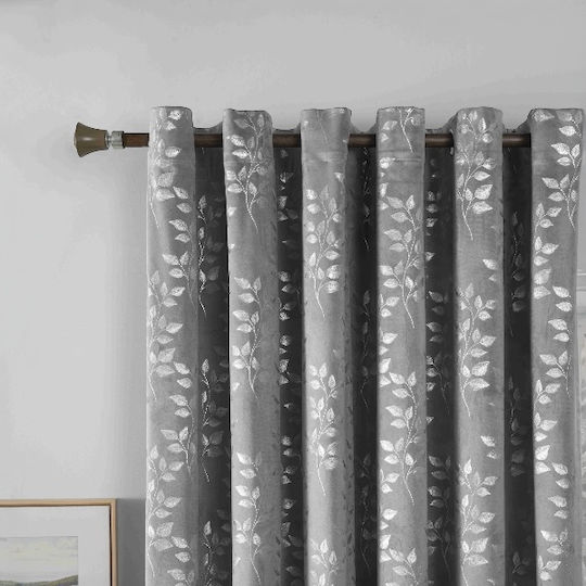 SpitiBazaar Κουρτίνα με Τρουκς Γκρι 260x275εκ.