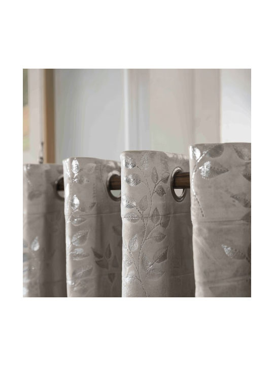 SpitiBazaar Perdea Cu Capse Maro 260x275 Cm