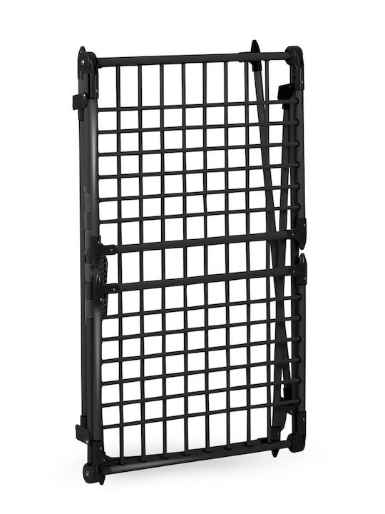 Metal Clothes Drying Rack Strong Construction Telescopic Sliding Wings Non-slip Feet 19m Black