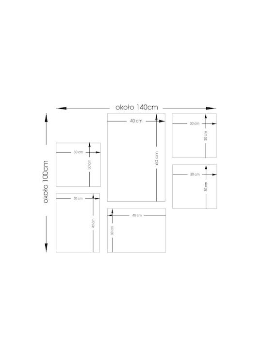 Decowalls Εξάπτυχος Πίνακας σε Καμβά 100x140cm