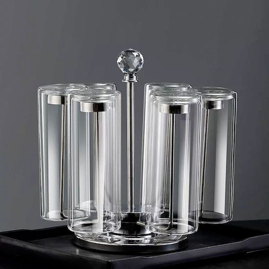 Set 6 pahare cu pereți dubli Quasar Co. Pahar rezistent la căldură transparent 350 ml