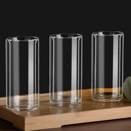 Set 6 pahare cu pereți dubli Quasar Co. Pahar rezistent la căldură transparent 350 ml