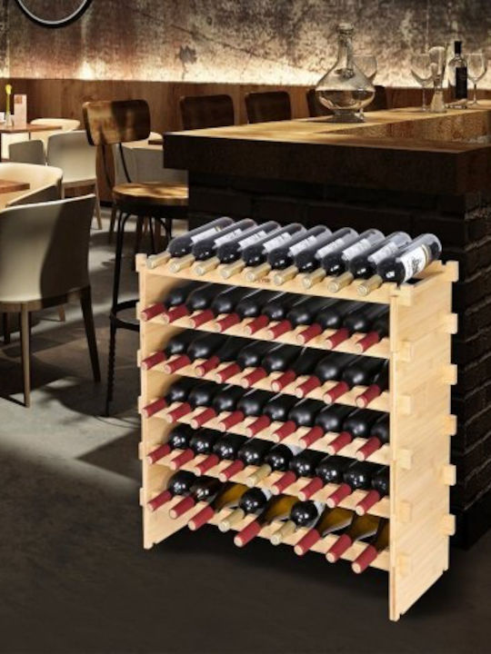 Vevor Free Standing Wooden Beige Wine Rack