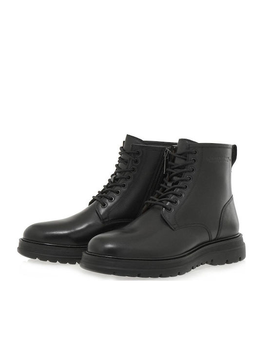 Leder Schwarz Herrenstiefel Anatomisch