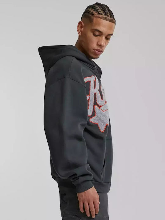 Herren Sweatshirt mit Kapuze Anthrazit Hellgrau
