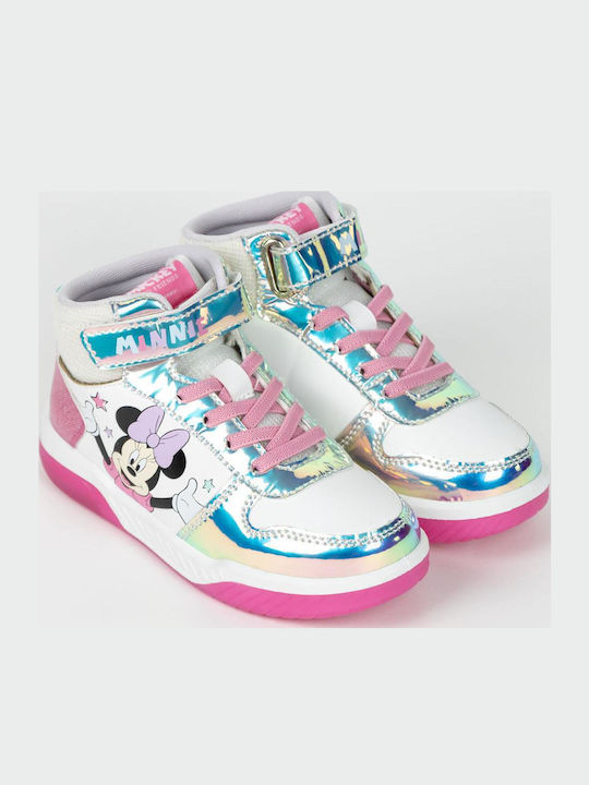 Παιδικά Sneakers High με Φωτάκια Φούξια