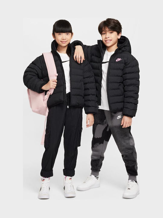 Sportswear Kids Sports Jacket Short Hooded Black