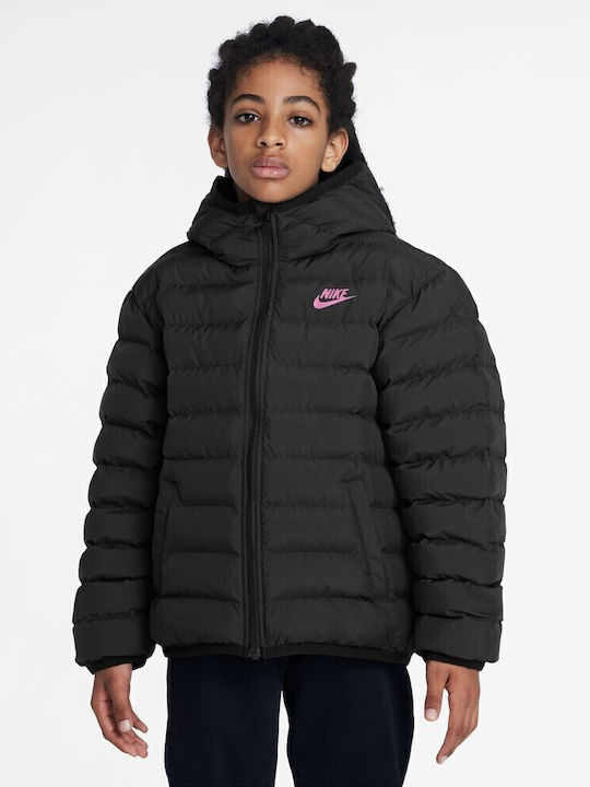 Sportswear Kids Sports Jacket Short Hooded Black